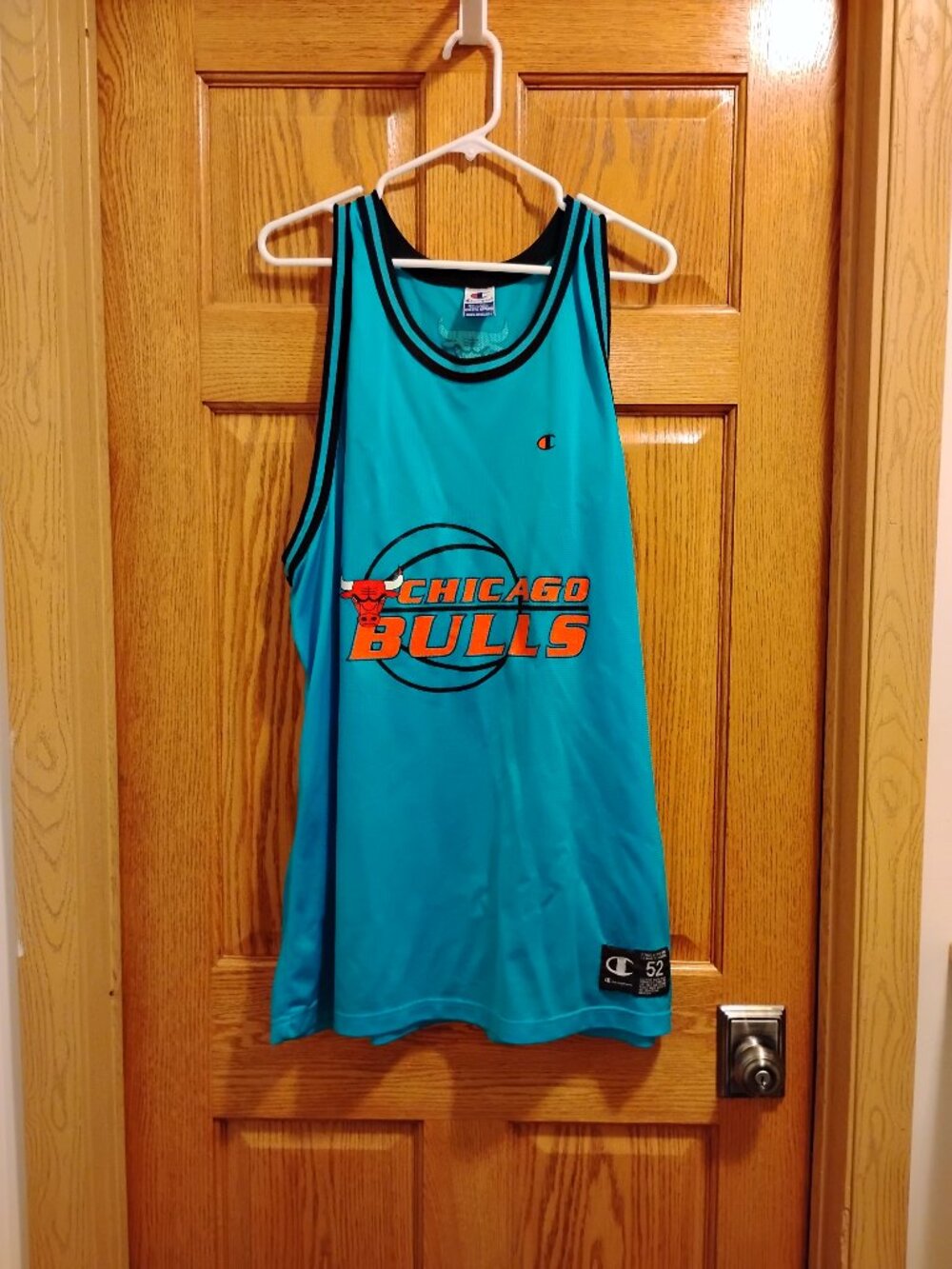 Chicago Bulls Champion Jersey 52 Blue/Turquoise Youth Teen Size XXL